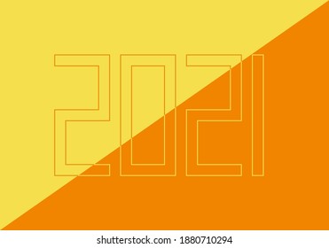 happy new year 2021 concept. number 2021. vector background