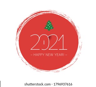 Happy New Year 2021 design logo