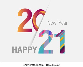 Happy New Year 2021 Design Illustration
