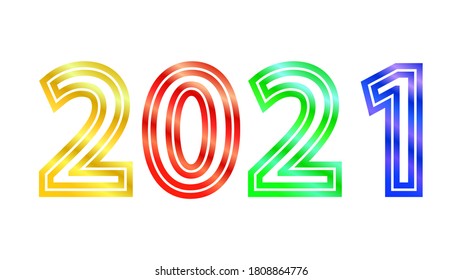 Happy New Year 2021 Design Illustration