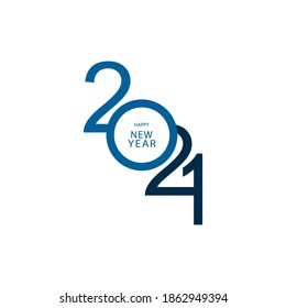 Happy New Year 2021 design template. Design for calendar, greeting cards or to printing