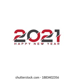 Happy New Year 2021 Design Vector .
