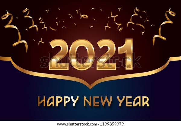 Happy New Year 2021 Design Stock Vector Royalty Free 1199859979