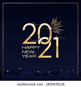 2021 Happy New Year Vector Number Stock Vector (Royalty Free ...