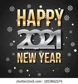 Happy new year 2021 greeting vector. Happy new year 2021 background vector image
