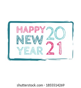 Happy new year 2021 greeting vector. Happy new year 2021 background vector image