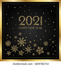 happy new year 2021 greeting card vector illustration
