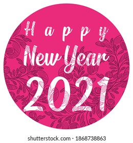 happy new year 2021 greeting card