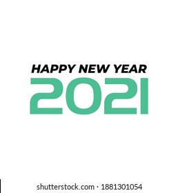 happy new year 2021 greeting card template