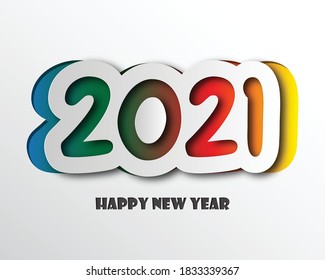 Happy new year 2021. 2021 Greetings card. abstract background.2021 background banner. Vector illustration.