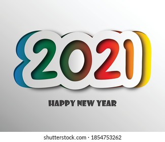 Happy new year 2021. 2021 Greetings card. abstract background.2021 background banner. Vector illustration.