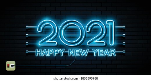 Happy new year 2021. 2021 Greetings card. abstract background.2021 background banner. Vector illustration.