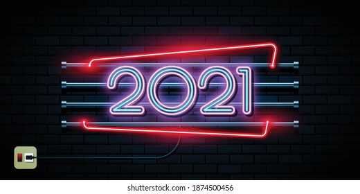 Feliz año nuevo 2021. Tarjeta de felicitaciones 2021. fondo abstracto.banner de fondo de 2021. Ilustración vectorial.