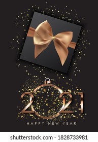 Happy New Year 2021 Holiday Background Template. Vector Illustration EPS10