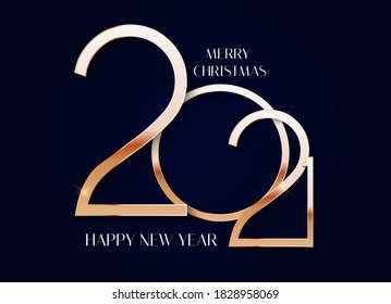 Happy New Year 2021 Holiday Background Template. Vector Illustration EPS10