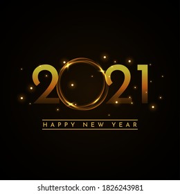 Happy New Year 2021 Ilustration Template Design. Vector Eps 10