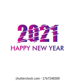 Happy New Year 2021 Logo Vector Stock Vector (Royalty Free) 1767248300