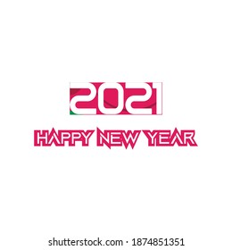 Happy New Year 2021 logo icon design 