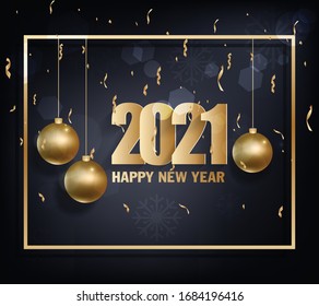 Happy new year 2021. Merry Christmas and Happy New Year holiday symbol template. Chinese new year, year of the ox