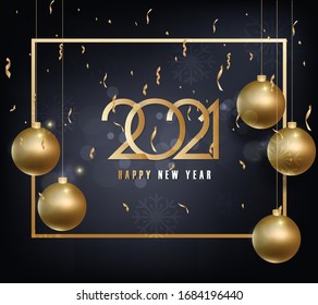 Happy new year 2021. Merry Christmas and Happy New Year holiday symbol template. Chinese new year, year of the ox