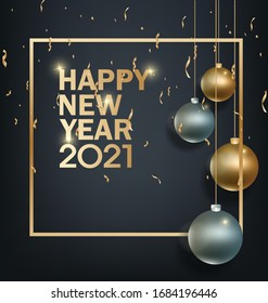 Happy new year 2021. Merry Christmas and Happy New Year holiday symbol template. Chinese new year, year of the ox