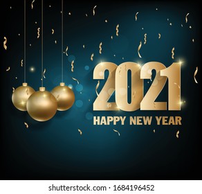 Happy new year 2021. Merry Christmas and Happy New Year holiday symbol template. Chinese new year, year of the ox