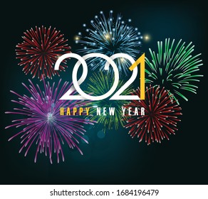 Happy new year 2021. Merry Christmas and Happy New Year holiday symbol template. Chinese new year, year of the ox