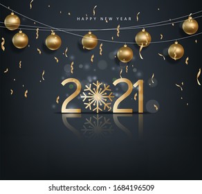 Happy new year 2021. Merry Christmas and Happy New Year holiday symbol template. Chinese new year, year of the ox