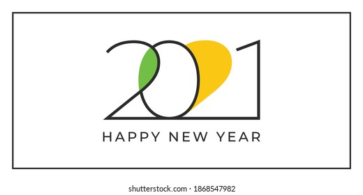 Happy New Year 2021 minimal design