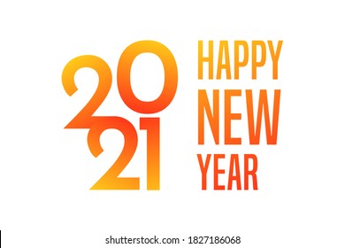 Happy new year 2021 with a modern concept. Vector suitable for background, banner, poster, and template element