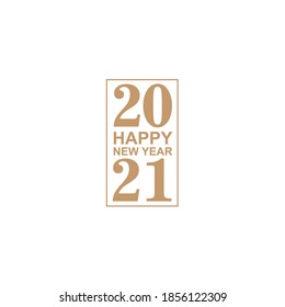 Happy New Year 2021 number design template vector