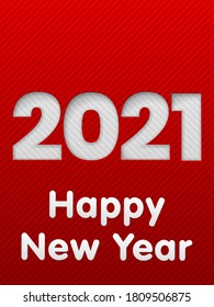 Happy new year 2021 postcard background. Vector illustration.