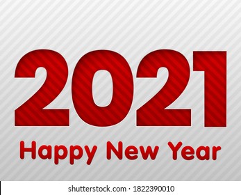 Happy new year 2021 postcard background. Vector illustration.