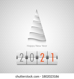 Happy new year 2021 Text Design vector.