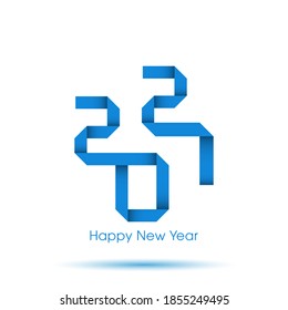 Happy new year 2021 Text Design vector.