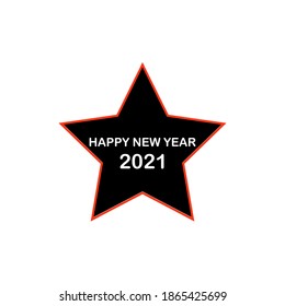 Happy New Year 2021 Text design Vector illustration