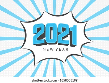 Happy new year 2021 theme background design