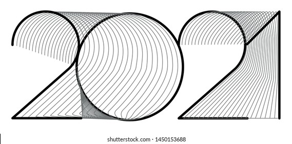 Happy new year 2021 vector background. Cover of card for 2021.