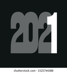 Happy new year 2021 vector background. Cover of card for 2021