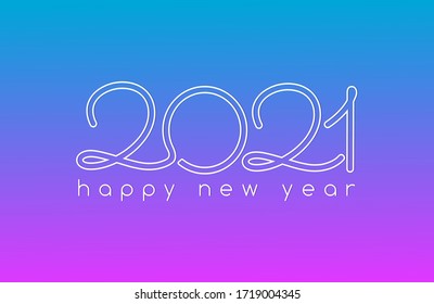 Feliz Año Nuevo 2021 imagen vectorial, Feliz Año Nuevo 2021 Banner de color