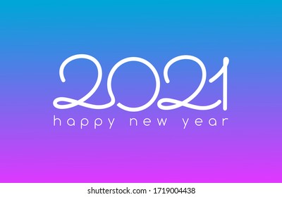 Alles Gute zum Neujahr 2021, Vektorbild, Schönes Neues Jahr 2021