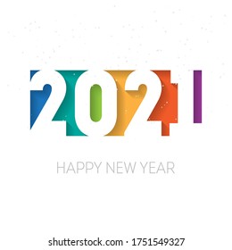 Happy New Year 2021, Vector Background. Brochure Or Calendar Cover Design Template. Cover Of Business Diary For 2021 With Wishes.