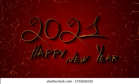 Happy New Year 2021. Vector illustration concept for background, greeting card, website and mobile website banner, party invitation card, social media banner, social media ad, screensaver.
