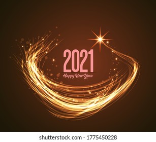 Frohes neues Jahr 2021, Vektorgrafik, Weihnachtshintergrund
