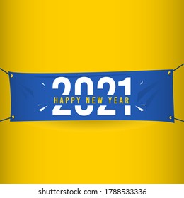 Happy New Year 2021 Vector Template Design Illustration