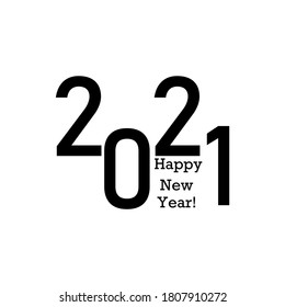 happy new year 2021 vector template. Design for banner; greeting cards or print.