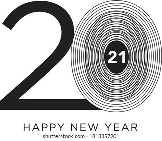Happy New Year 2021 vector