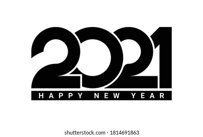 Feliz Año Nuevo 2021. Ilustración vectorial.