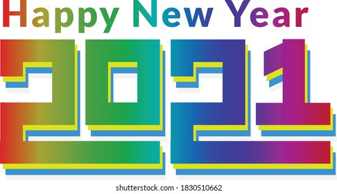 happy new year 2021. new year 2021 vector illustration