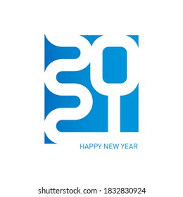 Happy New Year 2021. Vector background. Cover of business diary for 20 21 with wishes. Brochure design template.